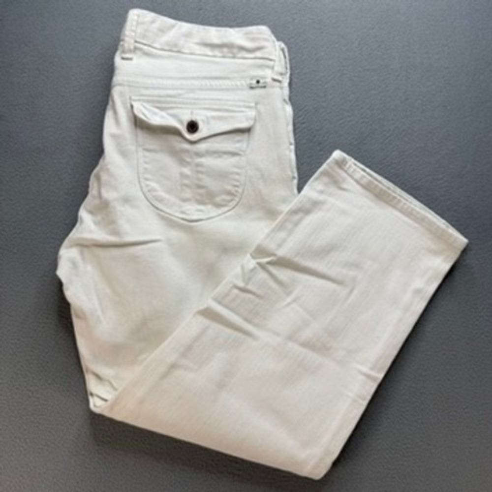 Lucky Brand Jeans Women 10/30‎ White Sweet Jean Crop Flap Pocket 7W12203 Stretch